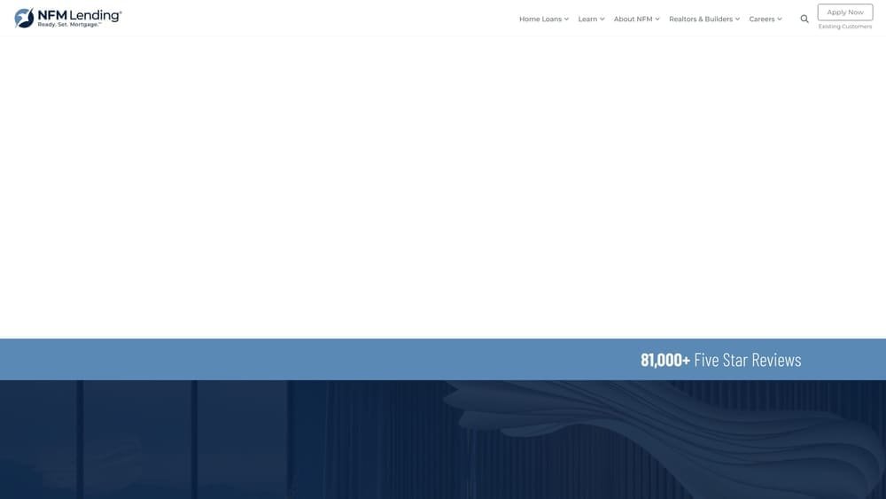 Screenshot of NFM Lending website