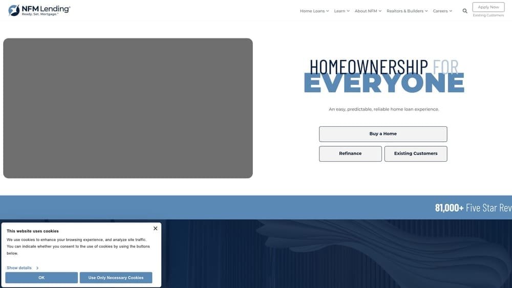 Screenshot of Nfmlending website